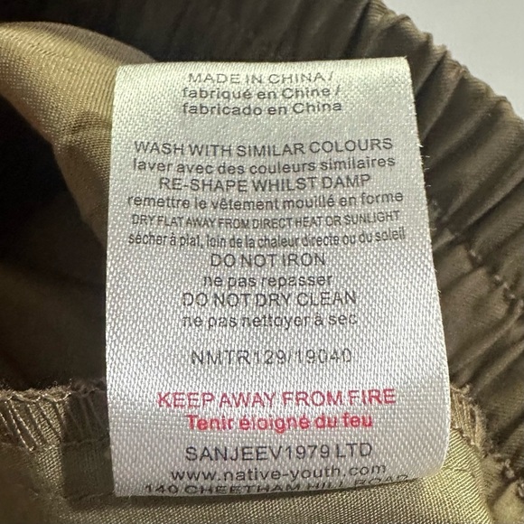 Native Youth Plissé Elastic Waist Pants in Brown Size 30 - NWOT - Picture 7 of 7